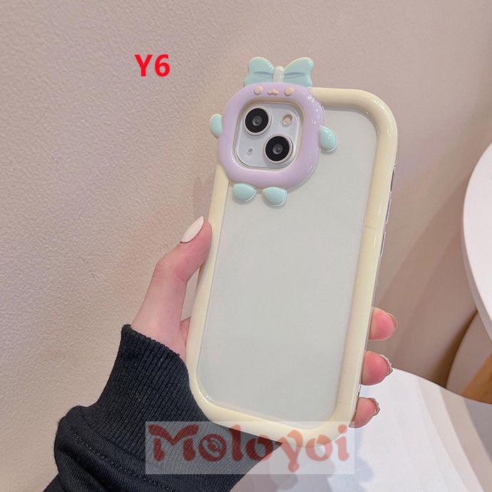 Soft Case Silikon TPU Desain Monster Warna-Warni Macaron Untuk IPhone 7Plus 11 12 13 Pro Max 8Plus XR X 7 8 XS Max SE 2020