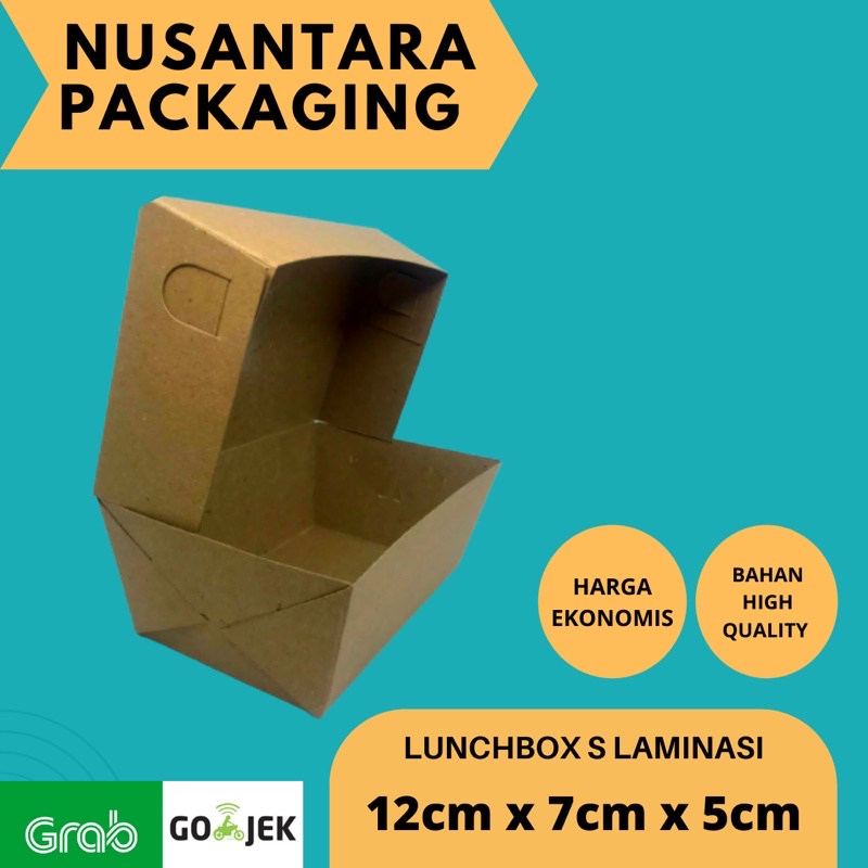 

PAPER LUNCHBOX S / BOX KRAFT SMALL 12x7x5 LAMINASI