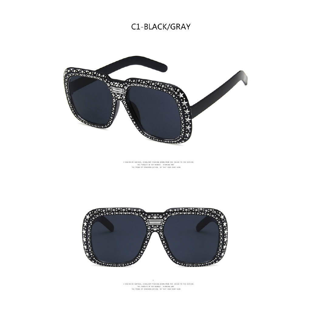 European and American fashion box-shaped personality sunglasses for men and women