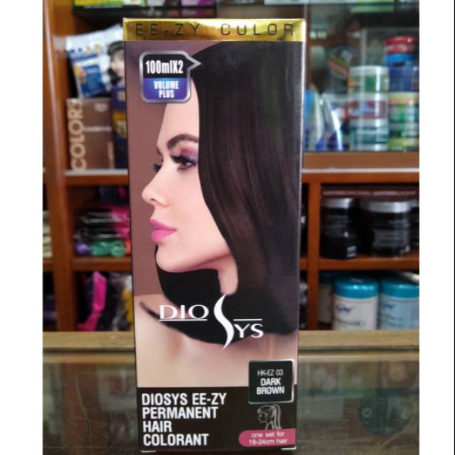 Diosys color hair colorant pewarna rambut dark brown 100mlx2