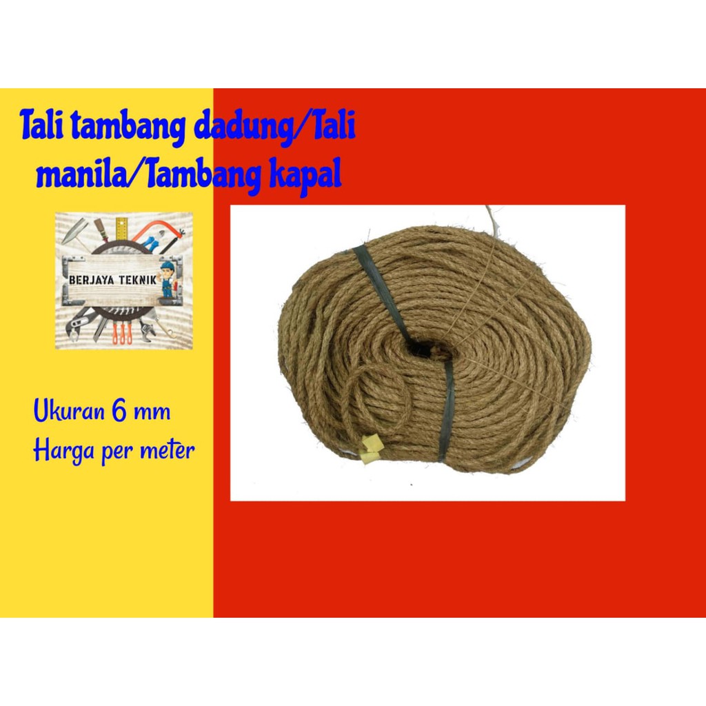 

Tali Tambang Dadung/Tali Manila/Tambang Kapal 6 mm