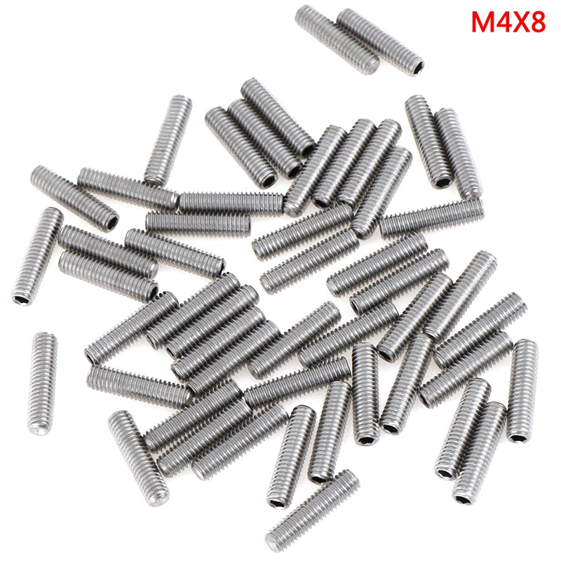 50Pcs Set Soket Sekrup Heksagonal Bahan Stainless Steel M3 M4 2-35mm