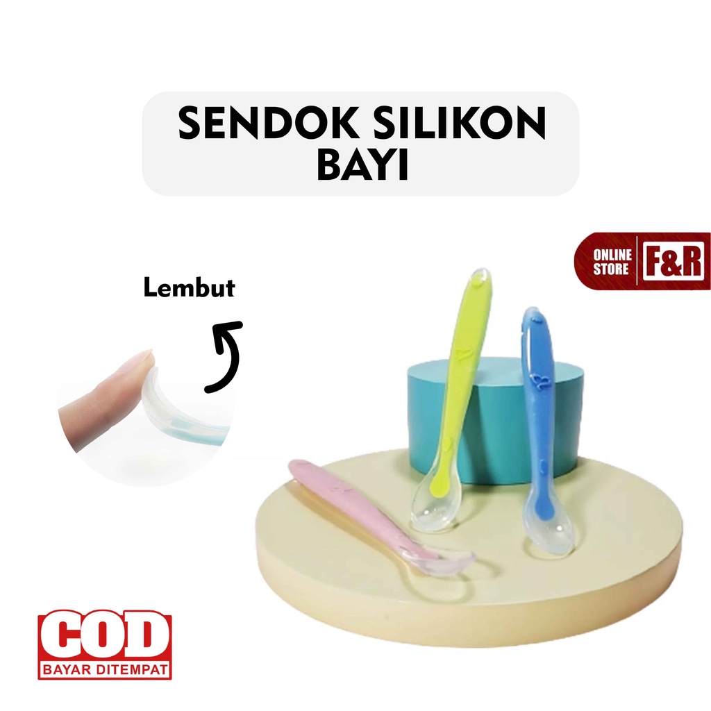 Sendok Makan Bayi Silicone Sendok Silicon Bayi Sendok Silikon Bayi Peralatan Makan Bayi Perlengkapan Mpasi Bayi Baby Silicone Spoon