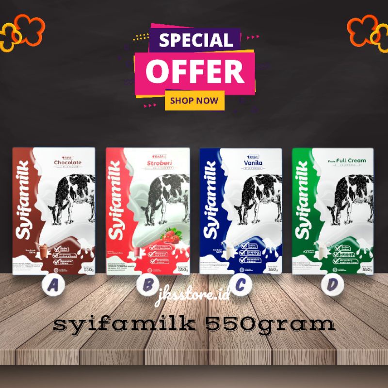 

(promo) syifamilk 550 gram all varian gemuk & skim diet