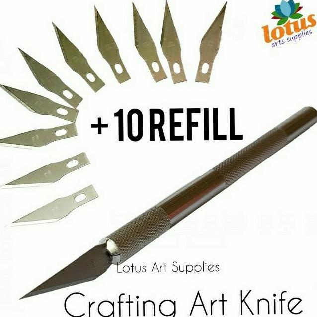 

Promo Awal tahun Crafting Art Knife + 10 refill / Pisau Seni Ukir Prakarya - Refill isi 5 Big Sale