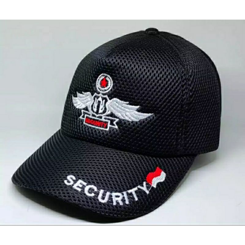 TOPI SECURITY TOPI SATPAM TOPI MES EMBROIDERY COMPUTER BERKUALITAS