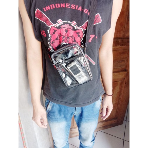 crossbody bag transparant tas transparant slempang