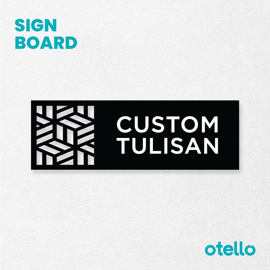 Signage Custom Tulisan Acrylic Sign Board Print Signage Akrilik Nama Ruangan Dinding Papan Tempel Acrilic Print Label Dinding Pintu Kantor Restoran Petunjuk Toko