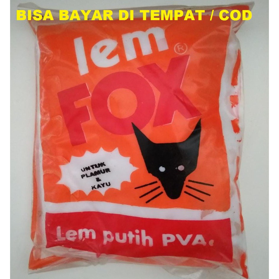 

LEM FOX PLAMUR DAN KAYU / LEM PUTIH PVC MERAH 800GR