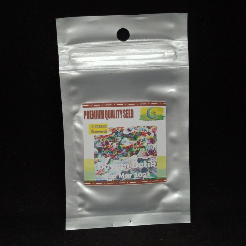 Benih Biji Sayur Kangkung Bayam Selada Sawi Kemangi Seledri Daun Bawang Kubis Kembang Kol Brokoli Wortel Cabe Cabai Tomat Paprika Terong Kacang Panjang Buncis Timun Labu Pare Oyong Gambas-Bayam Batik 1000bj