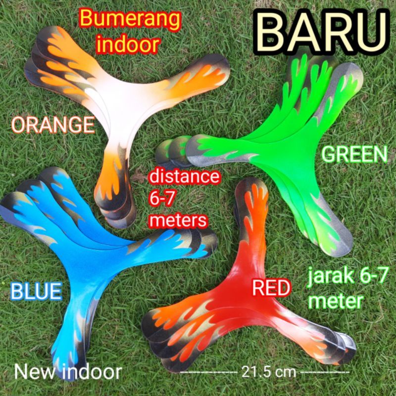 boomerang lempar indoor baru bumerang jarak 6-7 meter