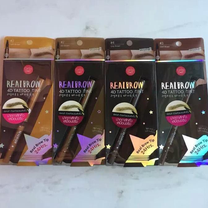 Catthy Doll Real Brow 4 D Tattoo Tint Gambar Alis Sulam Natural Terbaru