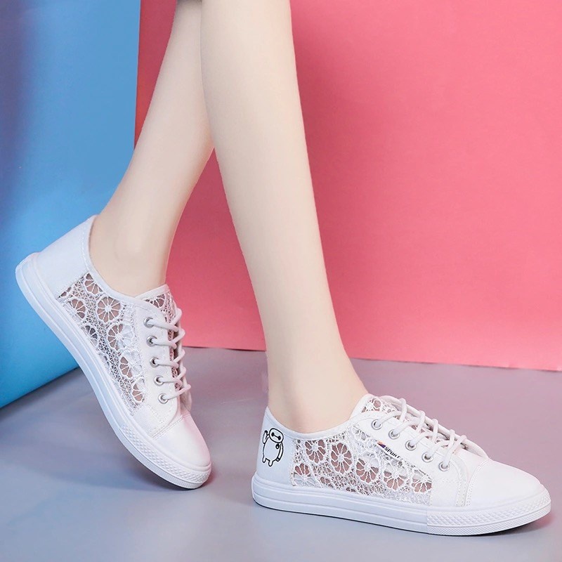 Gobra ♕ SEP005 (Tanpa Kotak) SEPATU Sneakers Wanita Motif Baymax Lace Kasual Model Korea Fashion Casual Sport Import