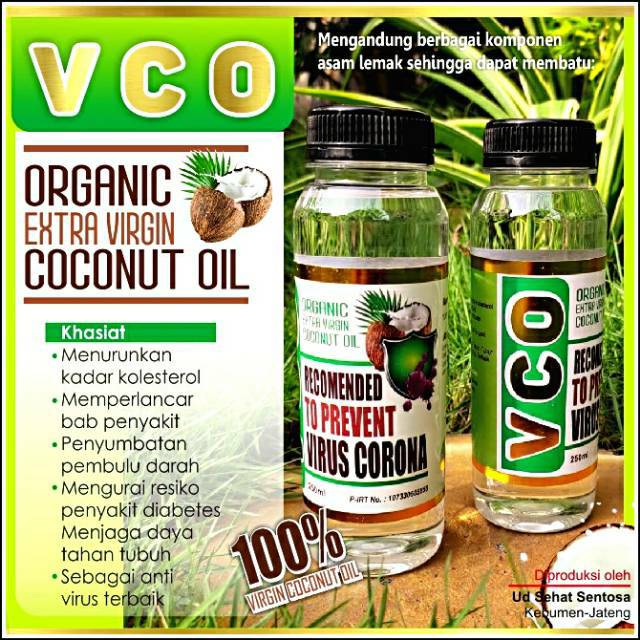 

Virgin Coconut Oil VCO 250ml Minyak Kelapa Murni Organik - VCO Organic 250 ML