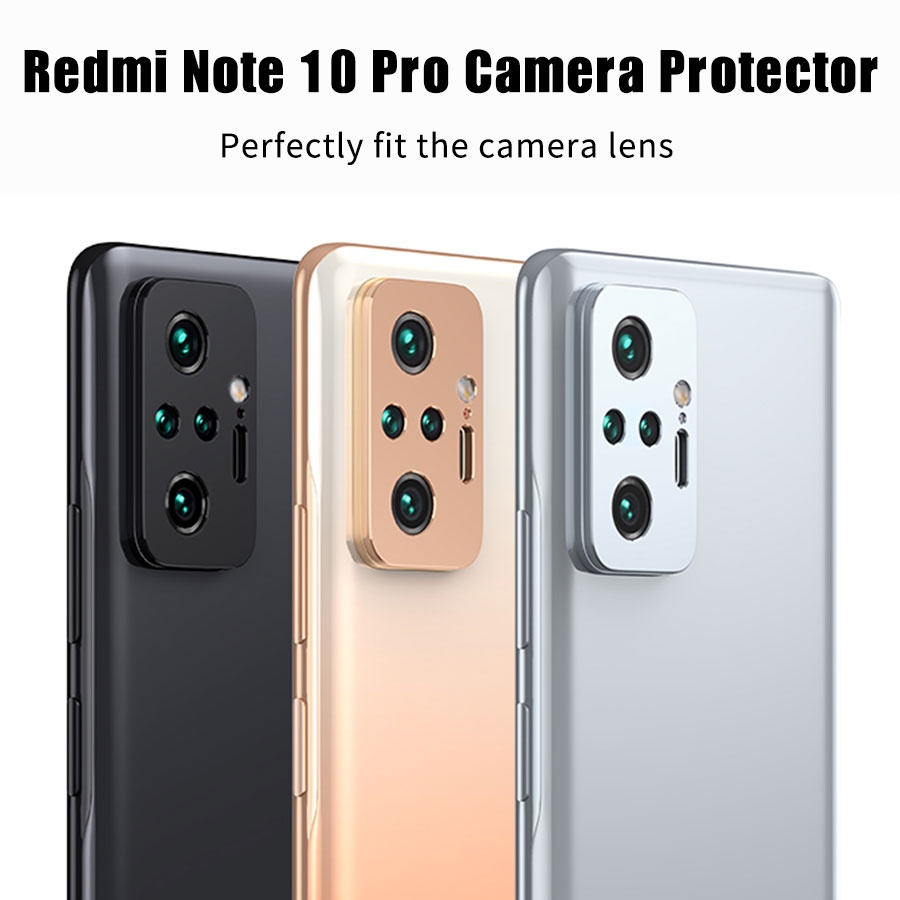 Pelindung Kamera Frame Metal Xiaomi Redmi Note 10 Pro Tempered Glass Camera Ring Metal
