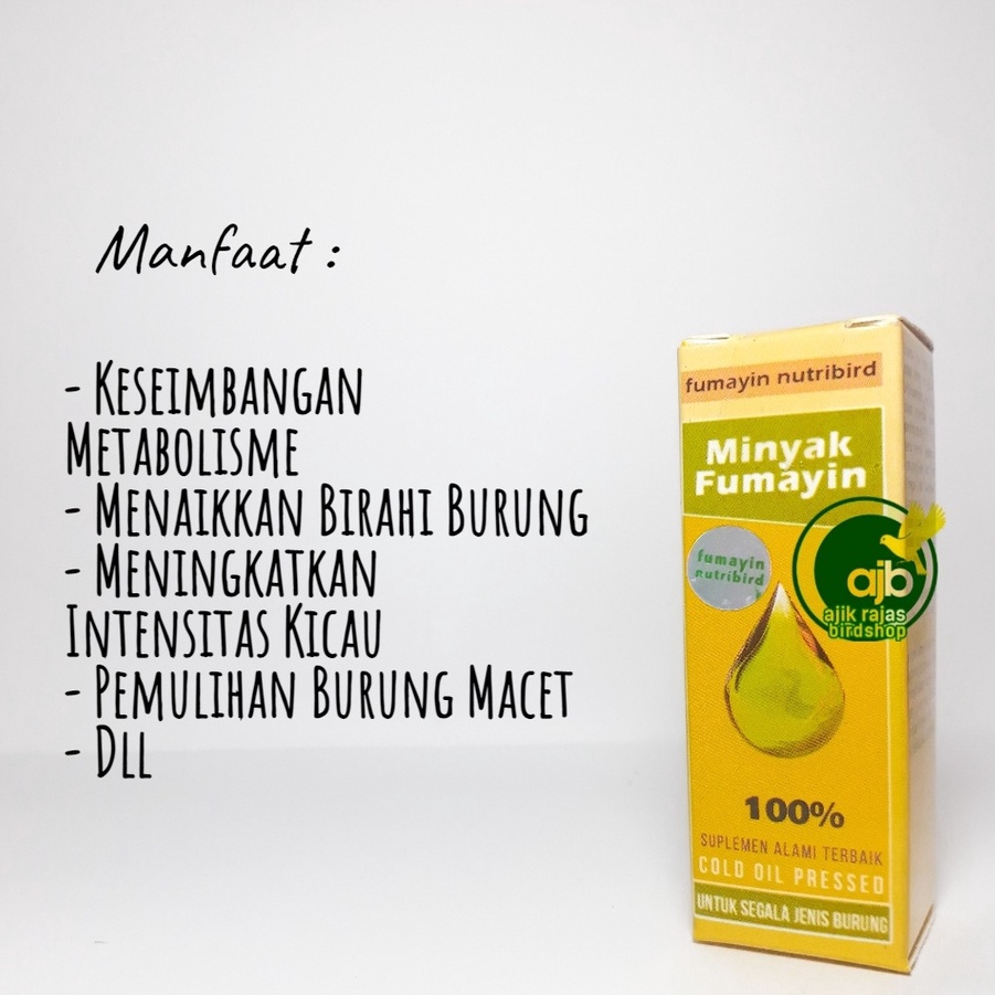 VITAMIN PENGGACOR BURUNG MENAIKKAN BIRAHI BURUNG SUPLEMEN SETTINGAN LOMBA MINYAK FUMAYIN