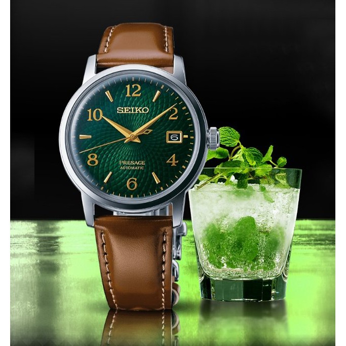 Jam tangan Pria Seiko Presage SRPE45J1 SRPE45 Cocktail Mojito Green SRPE45J original