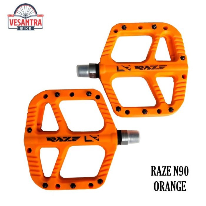 Raze N90 Nylon Fiber Pedal Sepeda Bearing Orange