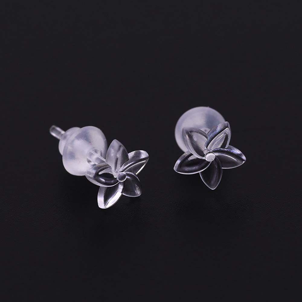 QUINTON Elegant Invisible Resin Earring Simple Korean Style Earrings Female Stud Earrings All-match Transparent Plastic Earrings Anti-blocking Ear Pins Hypoallergenic Pierced Ears Mini Earring