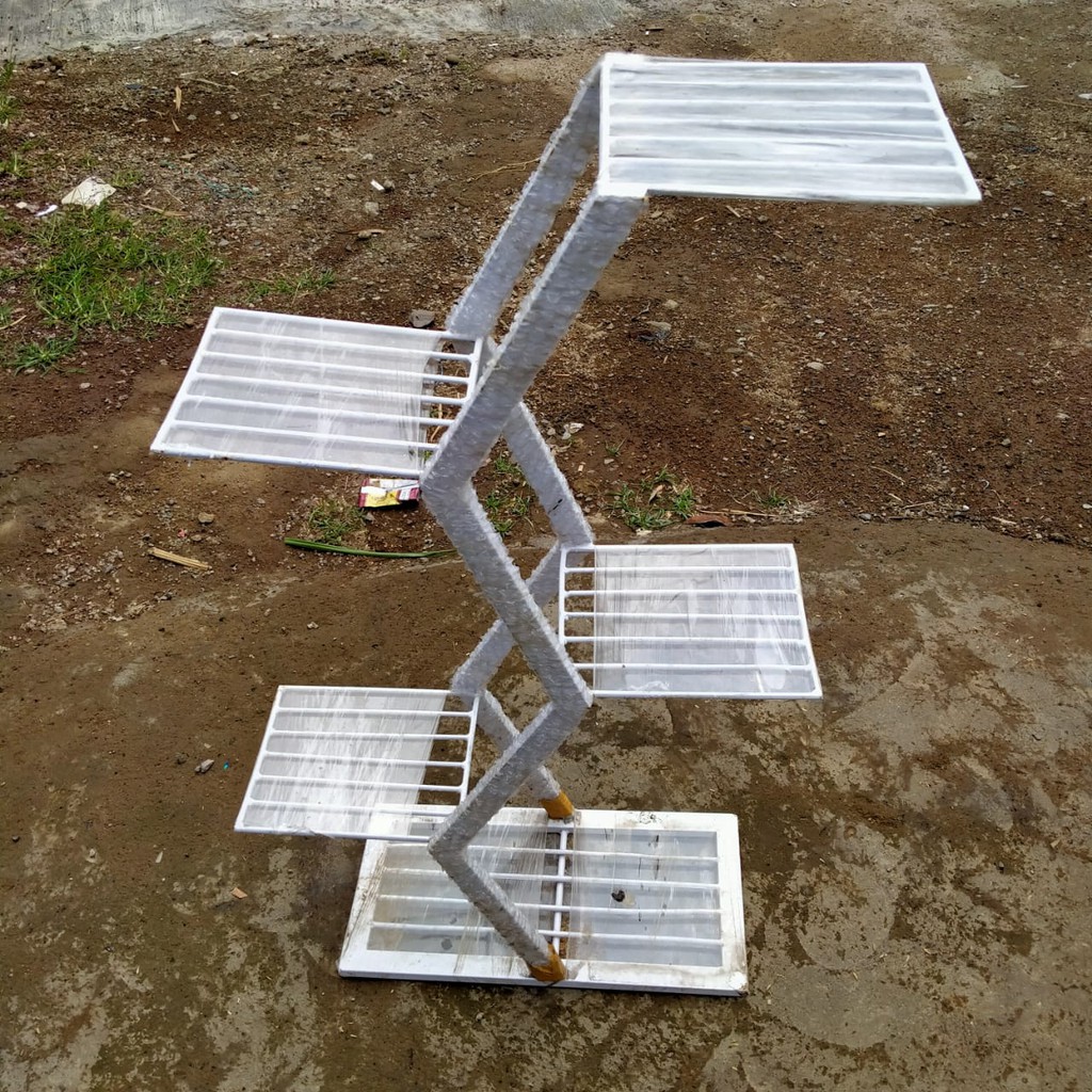 Rak Tanaman Besi Model Zig Zag Murah Khusus Gojek/Grab