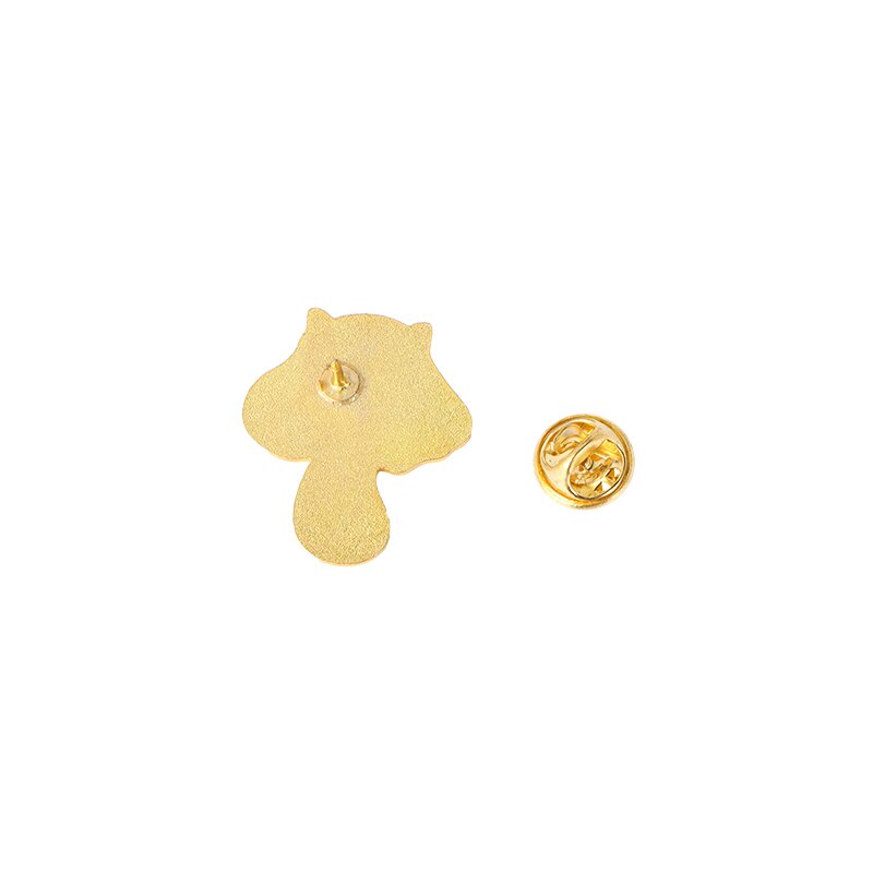 Cat Face Yellow Mushroom Enamel Pins Cute Animals Plants Brooch Lapel Badge Bag Cartoon Jewelry Gift for Friends