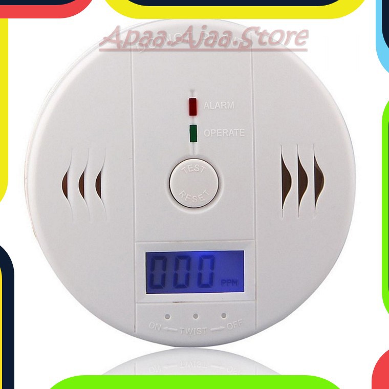 Bayar Ditempat LESHP Carbon Monoxide Smoke Alarm Detector / Detektor CO2 - EN50291