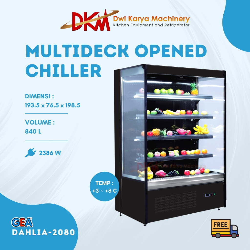 Chiller Opened Supermarket GEA Dahlia-2080 / Chiller buah sayur