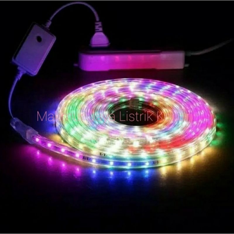 Lampu Led Strip Selang 3528 2835 10m 220v 10 m Meter 5050 RGB Outdoor