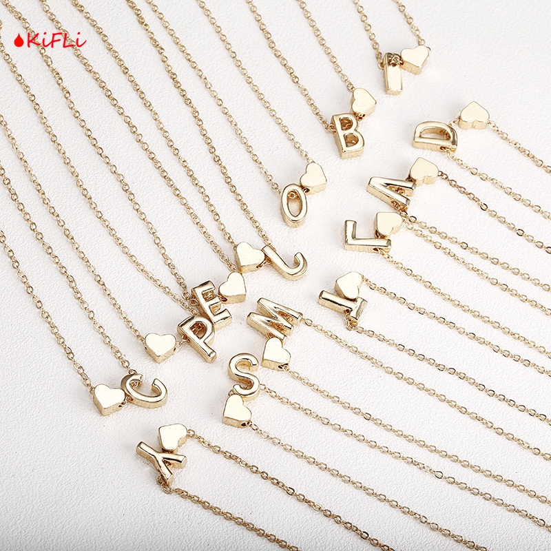 Kalung Titanium Wanita,26 Letters Chain Necklace Fashion, Fashion Accessories,Gift Untuk Wanita