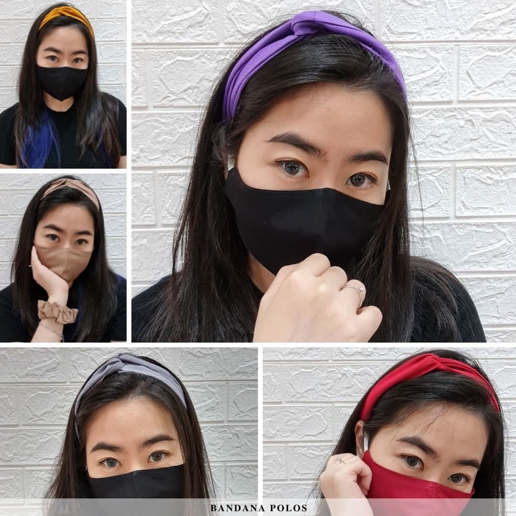 serba goceng 5000 bandana masker scrunchies kunciran gelang pouch