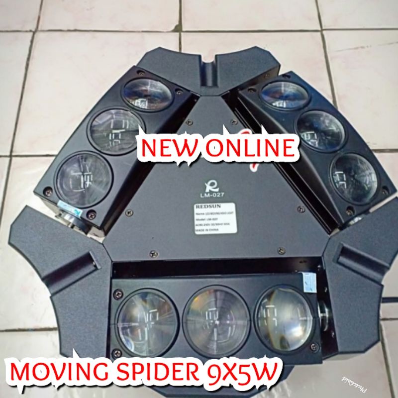 MINI MOVING SPIDER 9X5WATT REDSUN