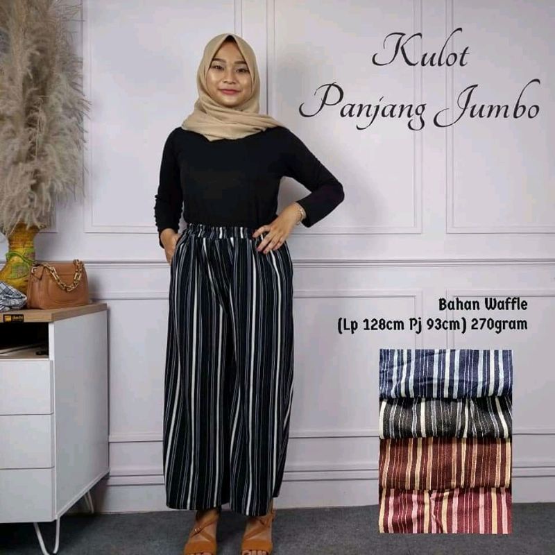 Kulot Waffle Crepe Highwaist / Celana Panjang Wanita Kulot/ Celana Wanita