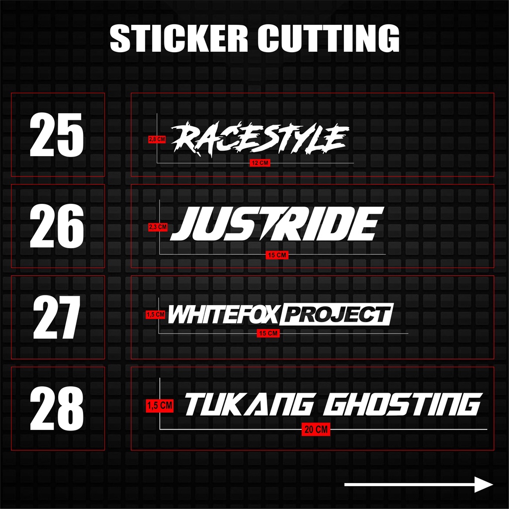 Sticker Cutting Revlective Stiker Cutting