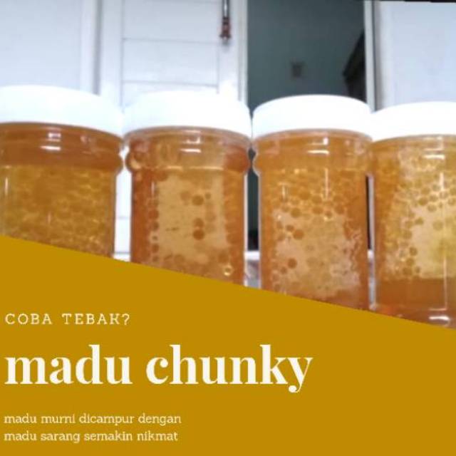 

madu chunky madu sarang+madu asli 200 gr