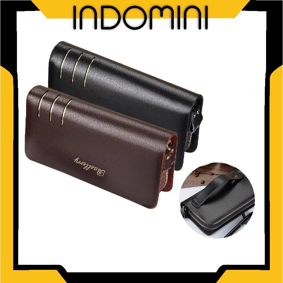 INDOMINI D019 BAELLERRY DOMPET KULIT PANJANG PRIA WANITA KEREN IMPORT MURAH COD HP CLUTCH