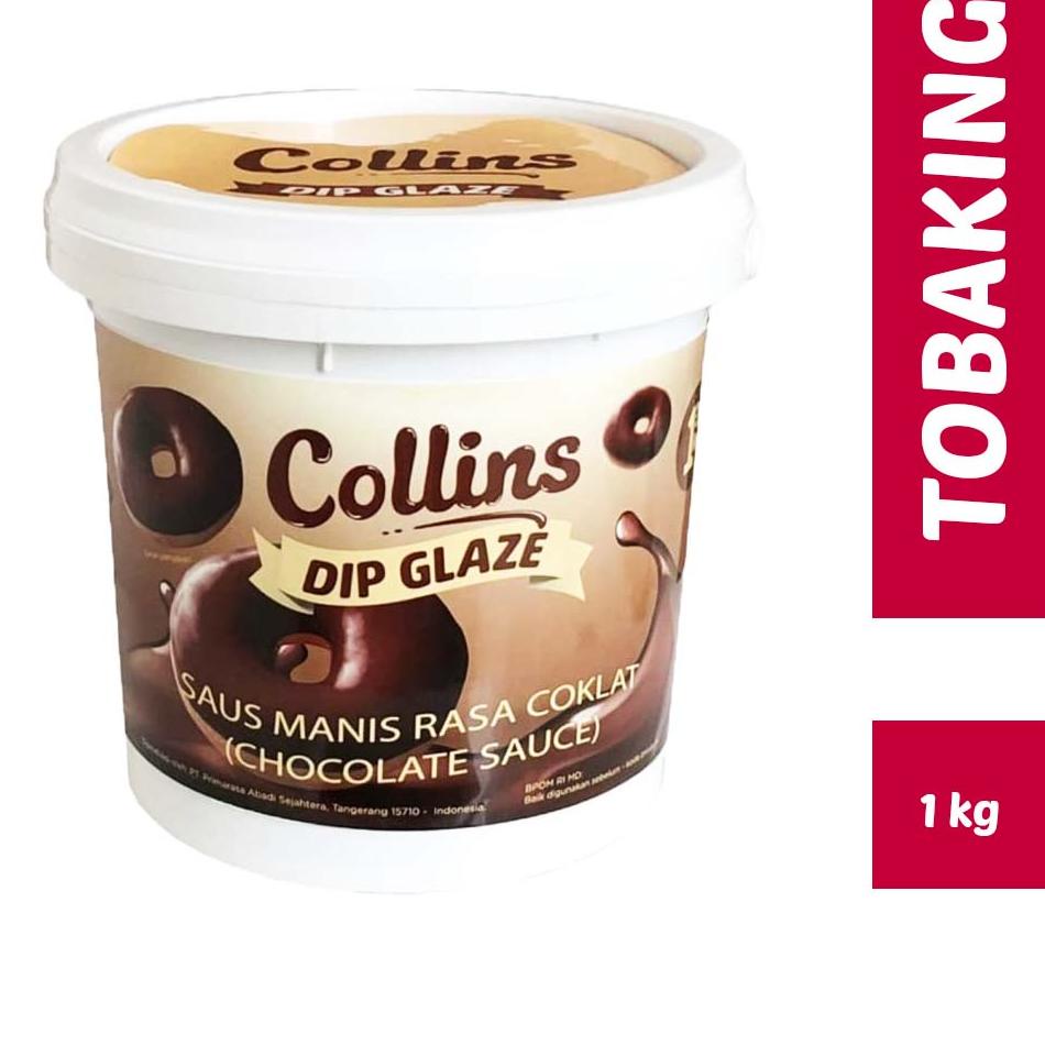 

Collins DIP GLAZE Chocolate 1KG Topping Cokelat Kue Donut Pisang 오