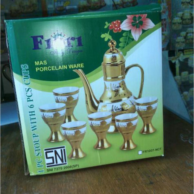 Set teko + cangkir teh unik Fiori FR-1007