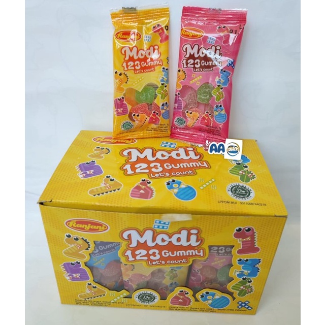 

PERMEN MODI 123 GUMMY ISI 30 X 5 GR