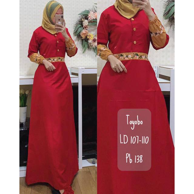 Gamis inayah replica dannis / gamis dannis / gamis bordir / gamis toyobo / gamis terbaru