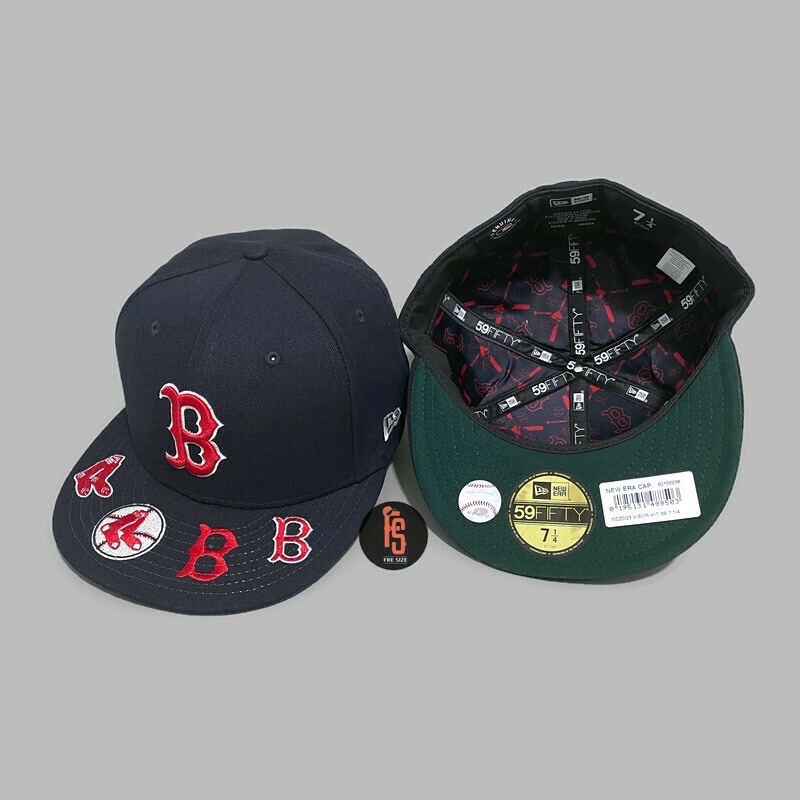 TOPI NEW ERA ORIGINAL 5950 GRAPHIC VISOR BOSTON RED SOX NAVY