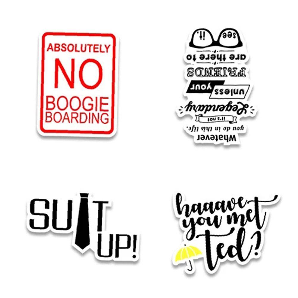 Agustinina Graffiti Stiker Telepon DIY Mainan Laptop Skateboard Notebook Untuk Mobil Gitar Bagasi Alat Tulis HIMYM Sitckers
