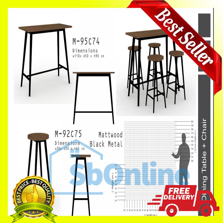 Meja M95C74 Dan Kursi M92C75 Expo