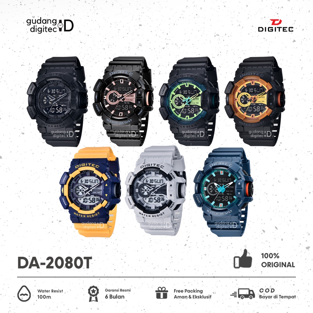 DIGITEC DA2080T/ DA 2080/ Jam Tangan Pria/ WATCH ORIGINAL