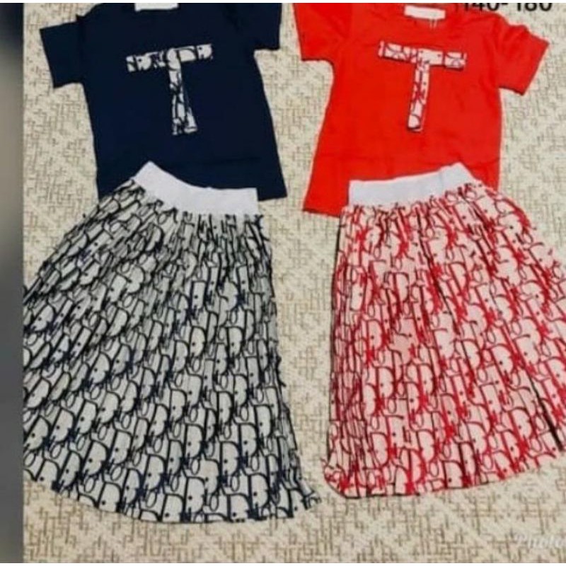 Setelan Rok Dior Anak Perempuan Cewe Import