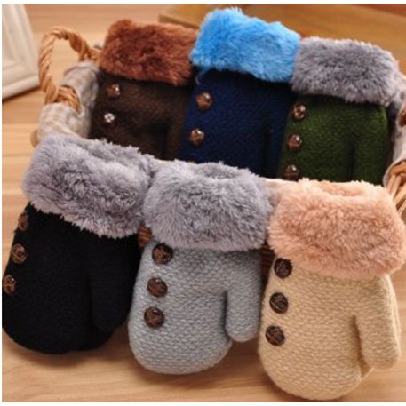 Sarung Tangan Kancing Anak / Gloves Winter Button For Kids