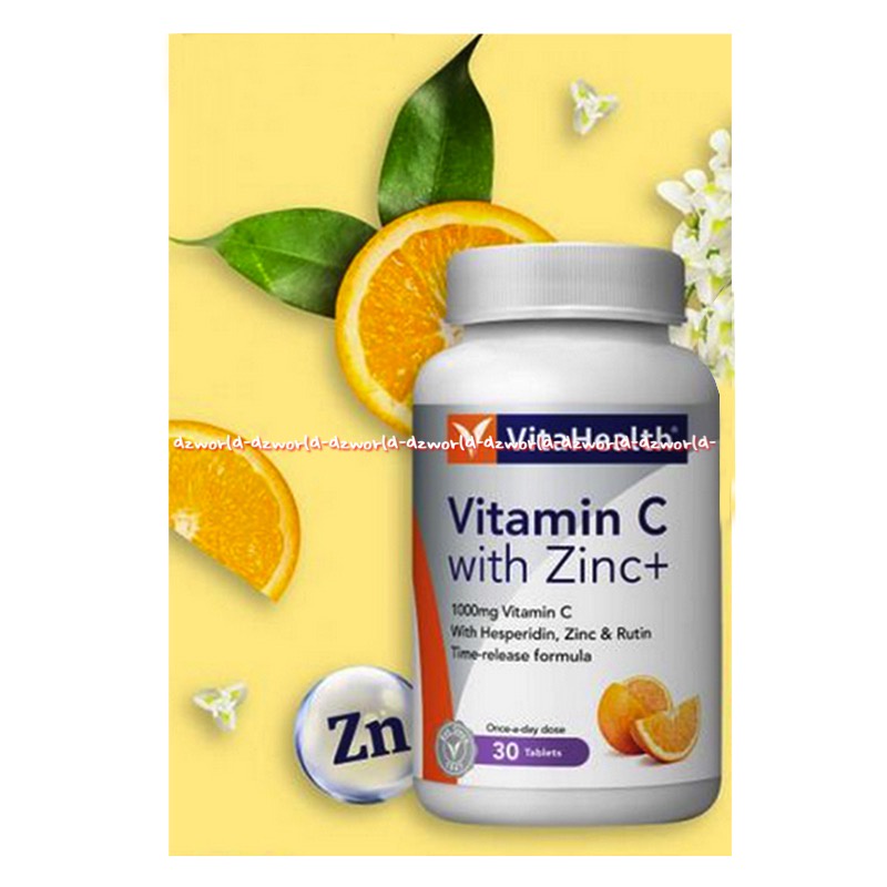 Vitahealth 60tablet Vitamin C with Zinc Rutin &amp; Hesperidin Vit C 1000mg Vita Heatlh Zing Healt