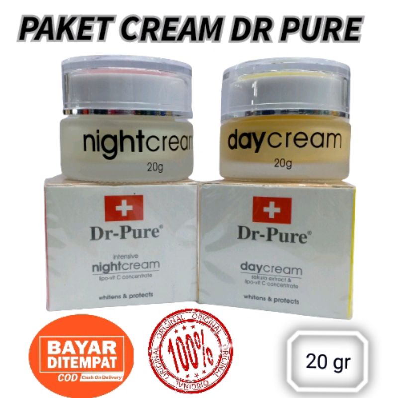 PAKET Cream DR Pure 2in1 | Night Cream &amp; Day Cream | Dr Pure Original