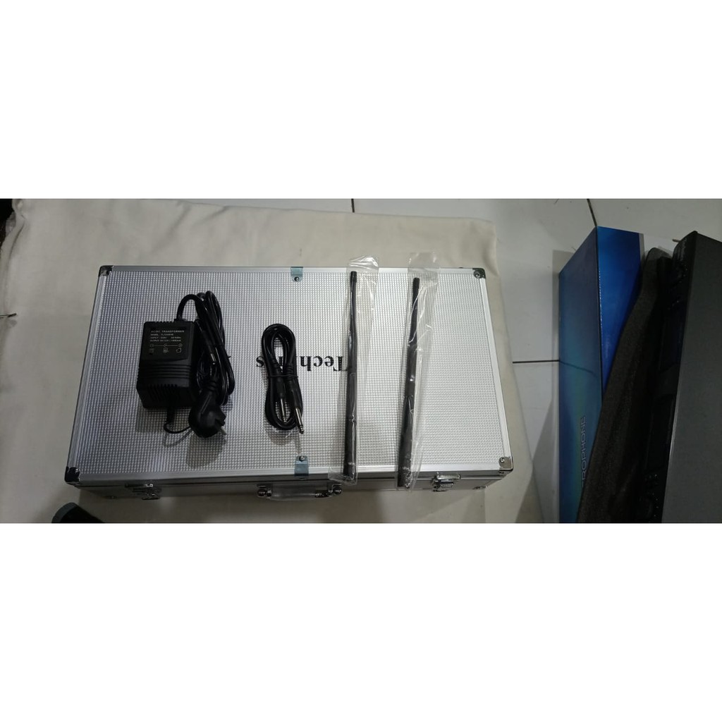 Mic Wireless Mikrophone Nirkabel Technis Technic TN-999 TN 999 Handleheld Genggam 2 Ch Chanel Adjust