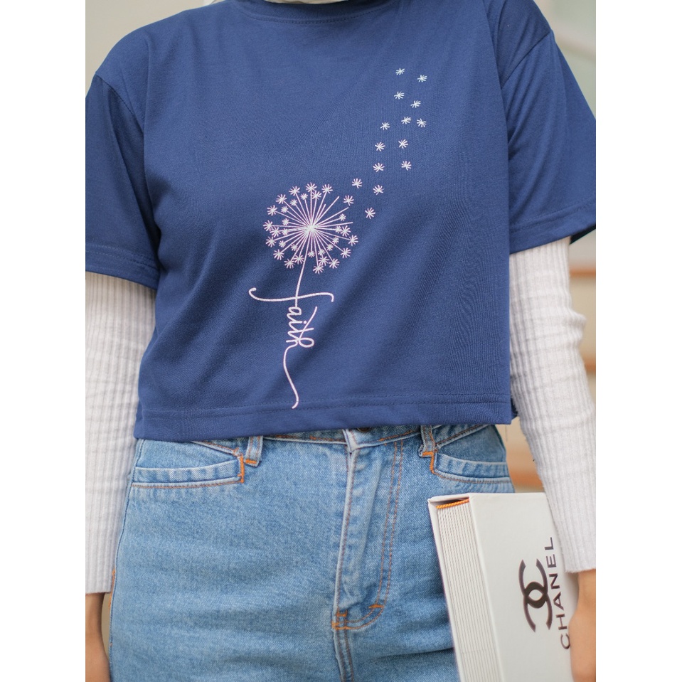 Promo Baju atasan wanita terbaru Kaos Crop Top Wanita COTTON FLOWERS | Atasan Crop CEWEK