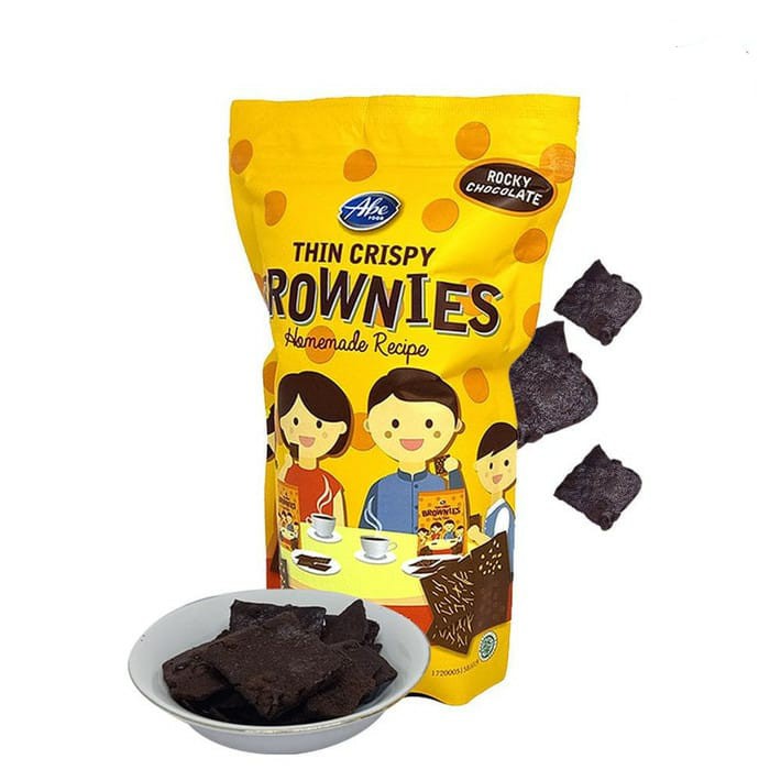 ABE FOOD THIN CRISPY BROWNIES SNACK ANAK NO MSG 60GR